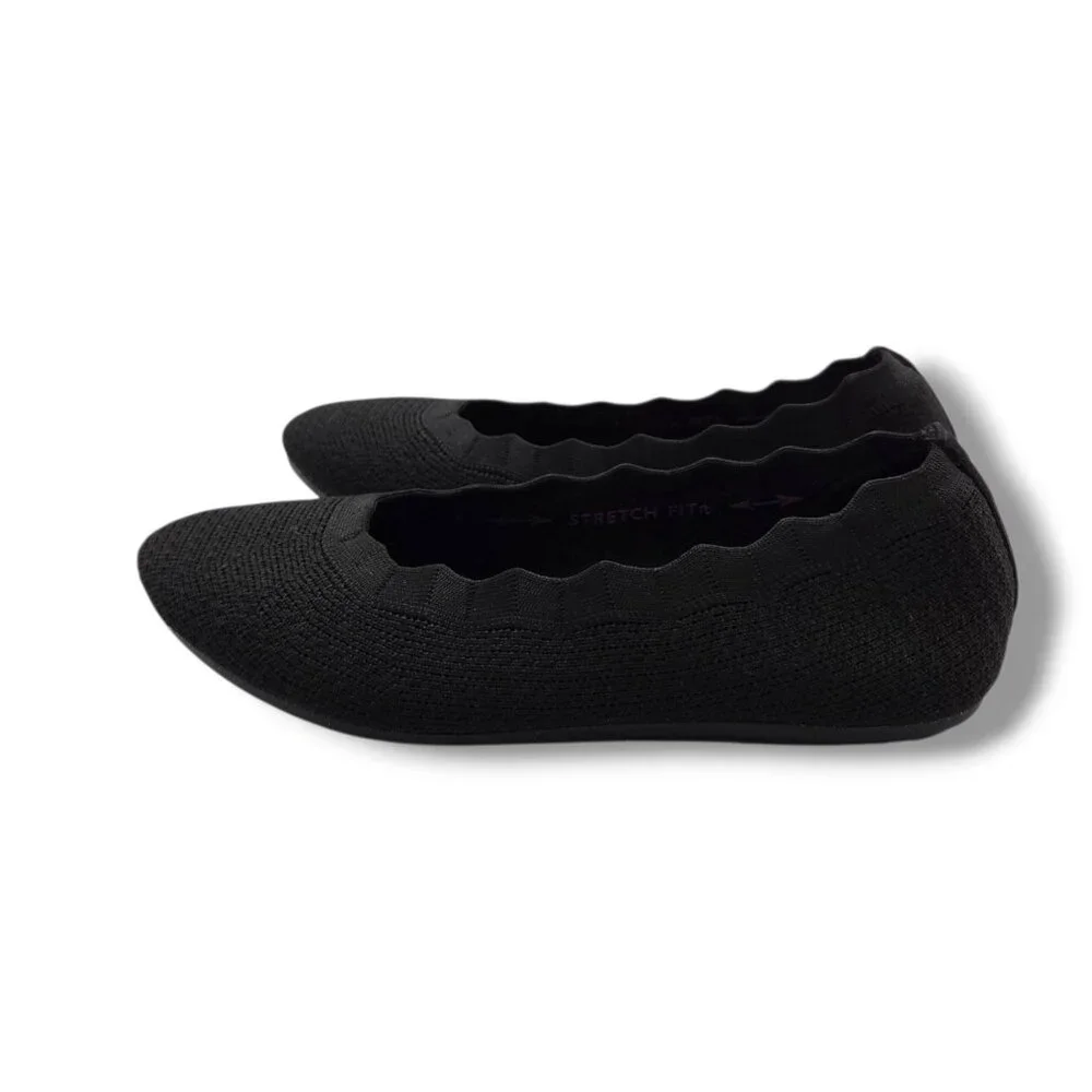 Skechers Cleo‎ 2.0 Love Spell Flats Womens 6 Black Slip On
